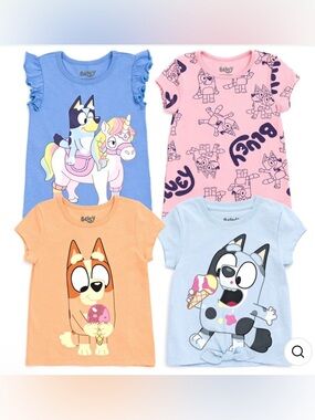 Bluey 4 pack T-Shirt Set